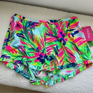 NWT Lilly Pulitzer Girls Kids XL Printed Shorts Island Time